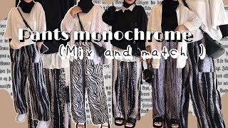 SHOPEE HAUL KULOT MONOCHROME  MIX AND MATCH MONOCHROME [upl. by Mikol]