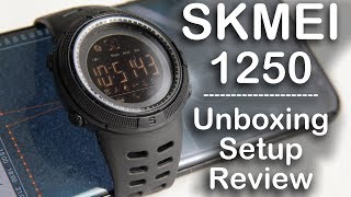 Skmei 1250 Smartwatch unboxing setup and review [upl. by Mirth]