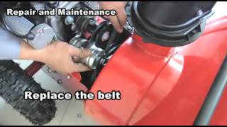 How to replace the engine belt on your snow thrower [upl. by Aeriela]