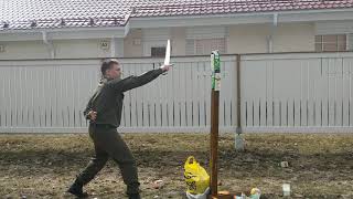 Oakeshott Type XIV Arming sword cutting practice [upl. by Lavella499]