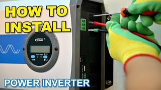 OffGrid Solar System Tips and Tutorial How to Install Power Inverter  StepbyStep Teaching [upl. by Gerlac803]