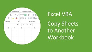 Excel VBA  How to Copy Sheets to Another Workbook [upl. by Aicilegna]