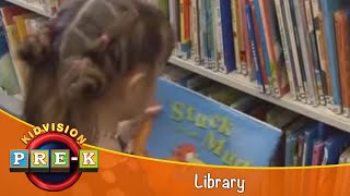 Library  Virtual Field Trip  KidVision PreK [upl. by Langsdon65]