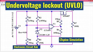 LTSpice Undervoltage Lockout Circuit UVLO  Simulation [upl. by Manuela]