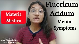 Fluoricum Acidum Mental Symptoms [upl. by Narret]