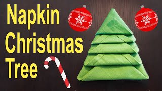 Napkin Fold Christmas Tree Tutorial [upl. by Roshan484]