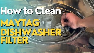 How to Clean a Maytag Dishwasher Filter [upl. by Attenol]