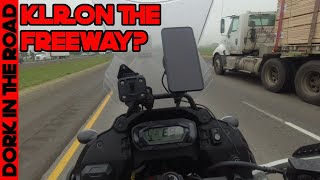 2022 Kawasaki KLR 650 Freeway Test [upl. by Ateinotna]