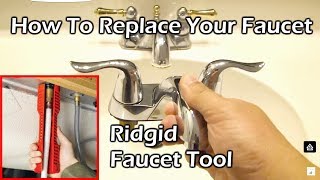 How To Replace Your Faucet  Ridgid Sink Installer Multitool [upl. by Ries]