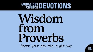 Audacious Devotions  Thursday 3rd October 2024 [upl. by Inafit]