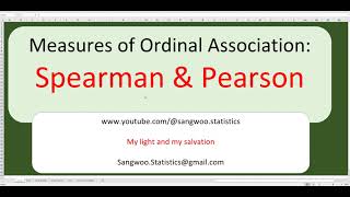 314 Spearman and Pearson correlation for Ordinal Association Measurement in Excel [upl. by Names747]