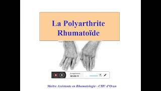 La Polyarthrite Rhumatoïde excellente explication par Dr LAMRI [upl. by Zennas]