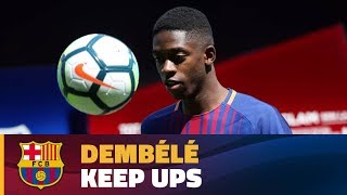 Dembélé touches the ball for the first time as a Barça player [upl. by Hook]