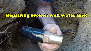 Repairing broken Well water Line [upl. by Thompson]