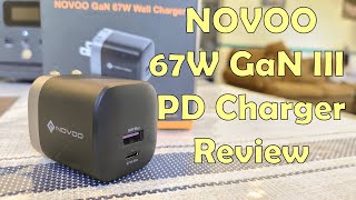 NOVOO 67W GaN III Power Delivery Charger Review [upl. by Ylrae]