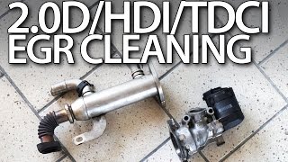 20HDi 20TDCi 20D EGR valve cleaning [upl. by Odrarej58]