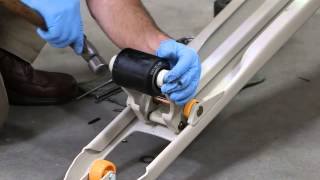 Replace the load wheels on a pallet jack [upl. by Aribold]