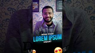 What Does Lorem Ipsum Mean 🤔 qadirsgraphics loremipsum [upl. by Tait]