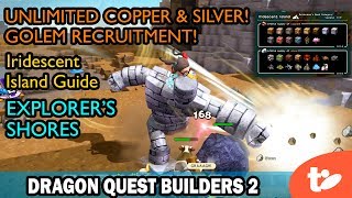 Iridescent Island Explorers Shores Stone Golem Recruitment Unlimited Copper amp Silver  DQB2 [upl. by Roderica]