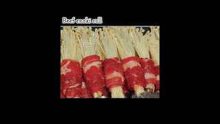 Beef enoki roll menuharian beefslice jamurenoki masakmudah grill olahandaging resepsimple [upl. by Krishnah]