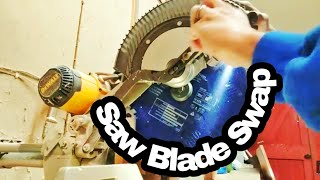 How to change the blade on a miter saw [upl. by Ydniw]