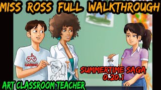 Miss Ross Full Walk through  Summertime Saga 0201  Art Class Teacher Complete Quest 🤩 [upl. by Wills981]