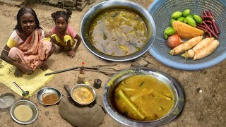 Amila recipe Village style  Amila cooking and eating cooking by santali grandmother  village food [upl. by Akihsal292]