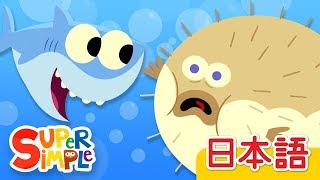 10ぴきのサカナ「10 Little Fishies」  こどものうた  Super Simple 日本語 [upl. by Htieh46]