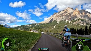 40 minute MTB Indoor Cycling Workout Sankt Kassian Dolomites Italy Garmin 4K Video [upl. by Yracaz559]