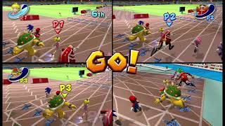 MampS at the Olympic Games Free 8 Circuit Track Events Peach vs Dr Eggman amp Bowser [upl. by Kannry]