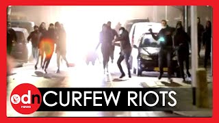 Violent AntiLockdown Clashes Over Curfew Rules Erupt Across The Netherlands [upl. by Cheyney]