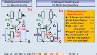 ELEKTRONIKTUTORIAL 08 3 Bipolare Transistoren  APEinstellung Stabilisierung [upl. by Giana]