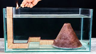 Epic Underwater Match Volcano ERUPTION Chain Reaction 🔥 [upl. by Annelise628]