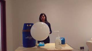 Inflating a 3 foot qualatex latex balloon with helium [upl. by Joachim]