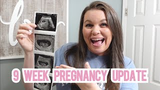 9 WEEK PREGNANCY UPDATE and ULTRASOUND [upl. by Yltneb]