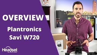 Plantronics Savi W720 WO2 or W02  PRODUCT OVERVIEW  Stereo Wireless Headset [upl. by Zweig]