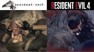 Resident Evil 4 Original VS Remake Comparison  Colmillos [upl. by Veal878]