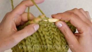 How to work Fishermans rib back and forth using only knit stitches [upl. by Aitropal]