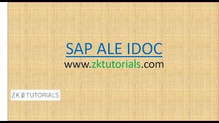 1 Introduction To SAP ALE IDocs Part 1  SAP ALE EDI Idoc [upl. by Anastasia]