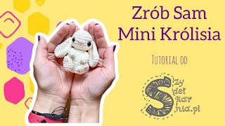 Zrób Sam maskotkę na szydełku ☆ Mini Króliś ☆ tutorial krok po kroku [upl. by Stalder818]