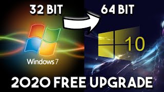 Windows 7 32 Bit To Windows 10 64 Bit  2020 Free Upgrade  No Data Loss Shorter Video Reupload [upl. by Fredi695]