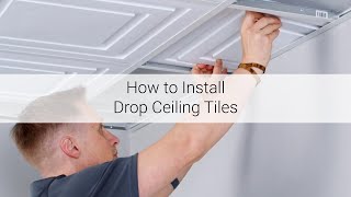 How to Install Drop Ceiling Tiles [upl. by Eecyac]