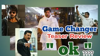 Game changer teaser Review gamechanger telugumovie entertainment [upl. by Kippie]