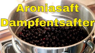 ✅✅ Aroniasaft aus Aroniabeeren herstellen  Mit einem Dampfentsafter ✅✅ [upl. by Adnuhsal660]