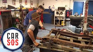 Triumph TR4 Chassis Straightening  Workshop Uncut  Car SOS [upl. by Nevah]