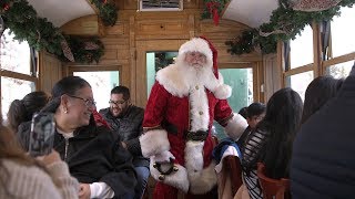 Santa’s Christmas train on the Georgetown Loop railroad [upl. by Ahseekal]