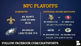 NFL Playoff Picture Schedule Bracket Matchups DatesTimes For 2020 NFC Playoffs Divisional Round [upl. by Miahc316]