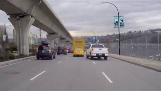 Driving from Coquitlam BC Canada to Burnaby to Vancouver  Lougheed Highway  Skytrain Route [upl. by Naval]