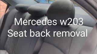 Mercedes w203 rear seat back removal How to [upl. by Alejoa]