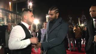 David Haye punches radio presenter at MOBOs 2014 [upl. by Devad]